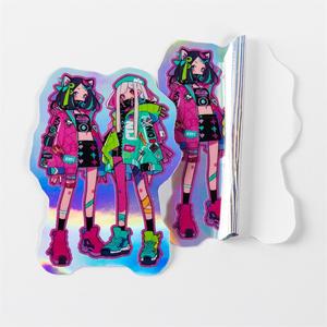 Tùy Chỉnh Phim Hoạt Hình Ba Chiều Vinyl Dán Chết Cắt Bóng Kết Thúc UV In Ấn Sticker Gói Tấm Biểu Tượng Tùy Chỉnh Dập Cho Nến - Product Image 1