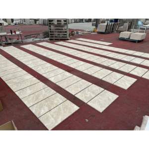 DB 12*24 marbre naturel or jaune Beige FS texturé fini 3D conception cannelée pour hall d'entrée aiguisé Surface brossée Sto naturel - Product Image 3