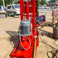 Foreuse de puits d'eau portable multifonctionnelle à deux roues de 100 m, petite machine de forage de puits