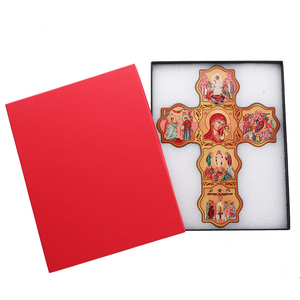 Estatua de Madera Artesanal, Cruz de Jesús Tallada, Decoración Religiosa <span class=keywords><strong>Cristiana</strong></span> para <span class=keywords><strong>Altar</strong></span>, <span class=keywords><strong>Iglesia</strong></span> Ortodoxa Oriental, Negra, 25 cm - Product Image 4