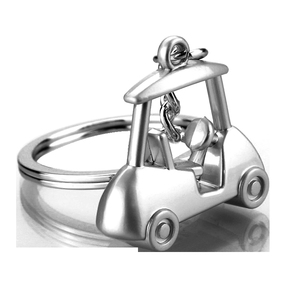 <span class=keywords><strong>Gold</strong></span> & Silber Kreativer Golfplatz-Auto-Anhänger Schlüsselanhänger <span class=keywords><strong>3D</strong></span>-Simulation Tourbus-Schlüsselring Golf-Sport Geschäftsgeschenke - Product Image 6