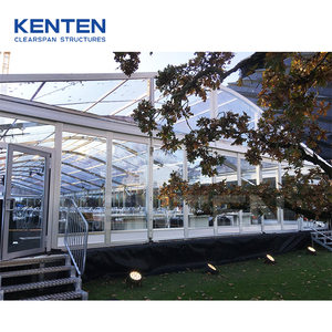 Tenda KENTEN per Progetti di Mensa, Grande Struttura in Vetro per Esterni, Tenda Permanente Curva per Catering e Caffetteria con Aria Condizionata - Product Image 4