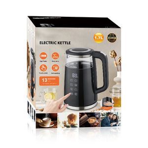 Electric <b>Kettle</b> 1.7L Smart Touch Screen <b>Temperature</b> <b>Control</b> Automatic Power Off Glass <b>Kettle</b> For Boiling Water Health - Product Image 1