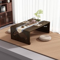 Table à thé pliante en bambou pour salon, table basse simple pour fenêtre en baie, mini table/bureau pour chambre à coucher ou bureau