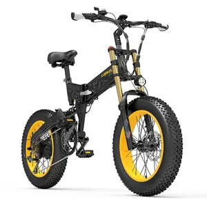Vélo électrique de montagne pliable <span class=keywords><strong>Lankeleisi</strong></span> <span class=keywords><strong>X3000</strong></span> <span class=keywords><strong>PLUS</strong></span> avec moteur de 1000W, batterie 48V17.5AH, pneus de 20 pouces, freins hydrauliques et suspension intégrale - Product Image 1