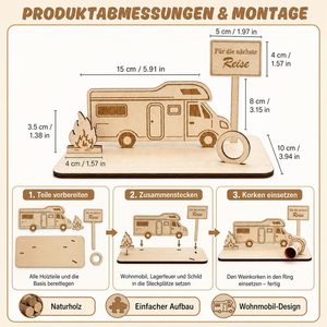 Ornement en bois sur le thème du <span class=keywords><strong>camping</strong></span> et du feu de camp, pour la conservation de bons de voyage, cadeau d'anniversaire pour les amateurs de <span class=keywords><strong>camping</strong></span>, pour hommes, femmes et enfants - Product Image 2