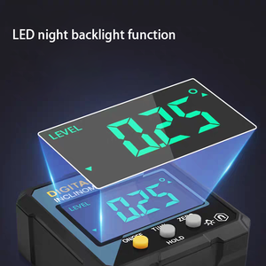 4x90° 디지털 각도계 (자석 베이스, 0.05° 정밀도), 디지털 경사계 수평 측정기 (LCD 디스플레이, 플라스틱) - Product Image 4