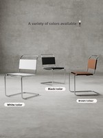 Chaise de salle à manger flottante rétro en acier inoxydable, style vintage français, inspirée du Bauhaus, mobilier pour la maison