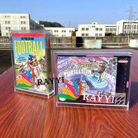 Étui de transport portable pour jeux vidéo, étui de présentation en acrylique rigide et durable pour Nintendo GameCube, Xbox, Wii, PS2, DVD - Traitement de surface poli