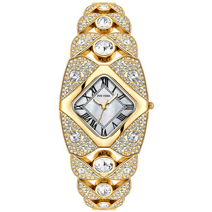 Montre à quartz pour femme, style bracelet entièrement serti de diamants, haut de gamme, de niche, luxe léger, rétro, étanche - Product Image 3