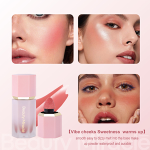 Fard à joues liquide personnalisé multi-couleurs avec logo privé, naturel, longue durée, hydratant, pour femmes, rendez-vous galant - Product Image 3