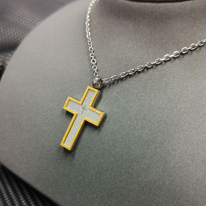 Collar de plata de primera ley con forma de cruz para mujer, collar, Gargantilla, plata esterlina 2022, oro de 18 quilates - Product Image 5