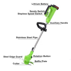 Landtop 21V 2600mAh Battery Electric Grass Cutter Trimmer Cutting Machine From China