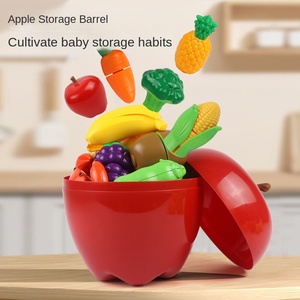 Jouets de cuisine pour enfants, fruits et légumes en plastique simulés, découpe et pelage de fruits et légumes pour bébés - Product Image 4
