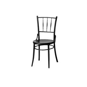 Chaise de <span class=keywords><strong>bistrot</strong></span> en bois noir de style français avec dossier en rotin empilable pour restaurant, café, bar - Product Image 6
