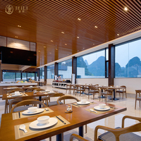 Meubles de restaurant sur mesure, chaises de restaurant en bois massif, design moderne, vente en gros, adaptées aux cafés, hôtels, projet de conception 3D