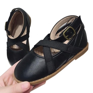 In Pelle di danza Balletto Croce Elastico bambini genuino scarpe di Cuoio Delle Ragazze di Balletto Pattini di vestito - Product Image 4