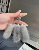 Nouveau populaire Mini 7cm queue moelleux mignon faux loup renard fourrure queue porte-clés mignon sac voiture vélo accessoires floue fourrure queues porte-clés