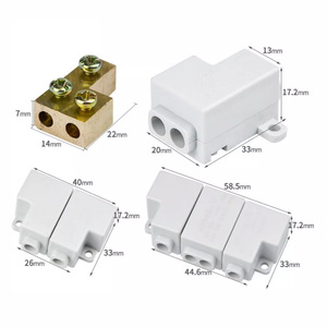 40A 6 제곱 고출력 배선 터미널 블록 600V 빠른 연결 나사 와이어 커넥터 1/<span class=keywords><strong>2</strong></span>/<span class=keywords><strong>3</strong></span> in <span class=keywords><strong>2</strong></span>/4/6 아웃 구리 케이블 분배기 - Product Image 5
