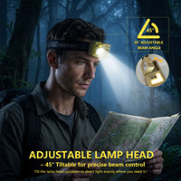 Linterna Frontal LED Recargable a Prueba de Agua con Sensor, Ángulo Ajustable, para Correr de Noche al Aire Libre, Fabricada por BSCI