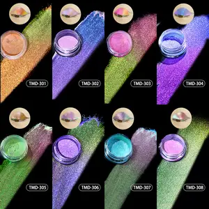 8 Colors Cosmetic Grade Dazzling Multichrome Pigmentos Chameleon Pigment Color Shift Eyeshadow Powder