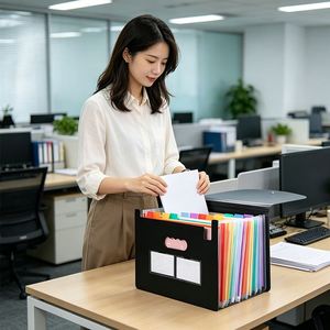 2026 <b>Document</b> Bags Categorization Multiple Compartments Custom Logo Two Colors Available Pen Holder <b>Document</b> Bags for Office - Product Image 4