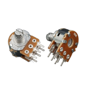 High Quality Customized 148 Type Duplex <strong>Potentiometer</strong> B1K~1M-10MM Straight Pin Rotary Variable Resistor Rheostats Product - Product Image 1