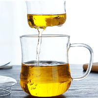 Youjiu Tasse à thé en verre transparent très vendue, capacité 500-1000 ml, avec couvercle et infuseur, style américain, nouvelle collection