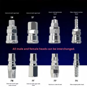C-סוג יצוק ברזל פנאומטי מהיר מחבר sp/p/sh/p תקע טוויסט פנימי/חיצוני חוט צינור אוויר oem - Product Image 5