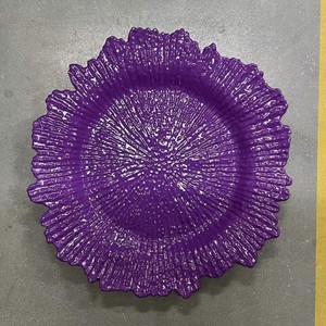 Vente en gros de 13 pouces flocon de neige de mariage et de fête sous les assiettes <span class=keywords><strong>assiette</strong></span> de présentation en <span class=keywords><strong>plastique</strong></span> Royal Blue Reef - Product Image 6