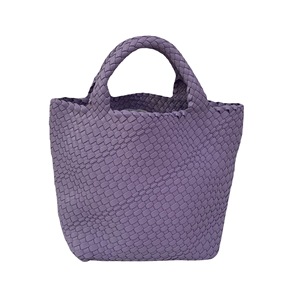 Borsa Tote portatile in <span class=keywords><strong>pelle</strong></span> vegana di design di lusso 2024 OEM grande borsa a tracolla in pizzo intrecciato con fodera in <span class=keywords><strong>pelle</strong></span> fatta a mano Logo personalizzato - Product Image 2