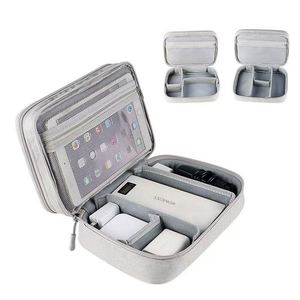 Electronics Organizer Travel Case Travel <b>Cable</b> Organizer Pouch Double Layer <b>Cable</b> Storage <b>Bag</b> - Product Image 3