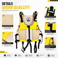 Gilet de flottabilité respirant 100N pour kayak, SUP, rafting, voile, gilet de sécurité réglable réfléchissant pour sports nautiques