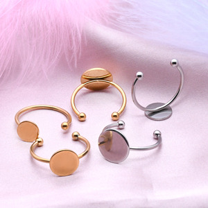 Elegantes anillos minimalistas abiertos, joyería geométrica versátil <span class=keywords><strong>de</strong></span> acero inoxidable, chapado en oro <span class=keywords><strong>de</strong></span> 18 quilates, regalo <span class=keywords><strong>de</strong></span> compromiso <span class=keywords><strong>de</strong></span> boda a la moda - Product Image 1