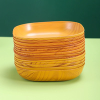 Assiette rétro en plastique pour restes et os, pour table à manger domestique, idéale pour collations, fruits secs et os