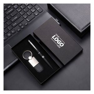 Juego de Regalo de Bolígrafo y Llavero de Cuero PU Premium - Impresión Digital Personalizada, Regalos Corporativos y de Agradecimiento para Maestros - Product Image 1