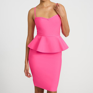 Top Camisero de Tirantes con Escote Corazón y Peplum para Mujer, Blusa Corta Ajustada Elegante sin Mangas, Top Sexy de Verano para Fiesta - Product Image 3