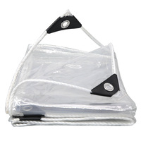 Bâche en vinyle transparent à motif enduit pour usage industriel, rideau de terrasse, tissu transparent d'extérieur avec fermeture éclair et verrouillage à torsion