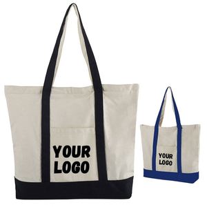 Bolsa de Compras de Lona de Algodón Orgánico Reciclado Personalizada de Alta Calidad con Logotipo Impreso Personalizado - Product Image 1