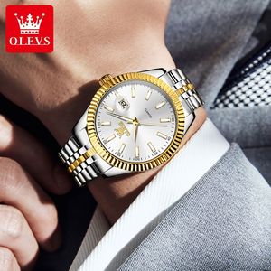 5593 Hot Selling Styles Luxury Brand Waterproof Gold Luminous Oem Custom <b>Calendar</b> Stainless Steel Quartz Watch for Man - Product Image 5