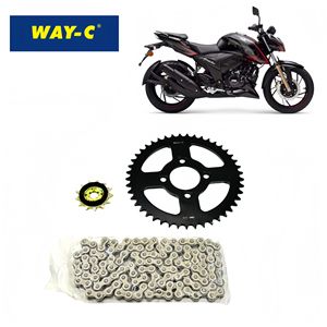 Chaîne et pignon complets WAY-C TVS <span class=keywords><strong>APACHE</strong></span> N9325260 pour <span class=keywords><strong>moto</strong></span> TVS <span class=keywords><strong>APACHE</strong></span> RTR 200 4V - Product Image 1