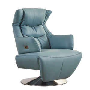 Intelligenter Moderner Elektrischer <span class=keywords><strong>Massage</strong></span>-Chefsessel mit Lendenwirbelstütze Echtleder Metallrahmen Höhenverstellbarer Bürostuhl - Product Image 1