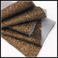 Vinyle en tissu à paillettes épaisses de qualité 3 pour papier peint, sacs, chaussures, nœuds pour cheveux, artisanat, usages décoratifs, avec support tricoté en similicuir PU