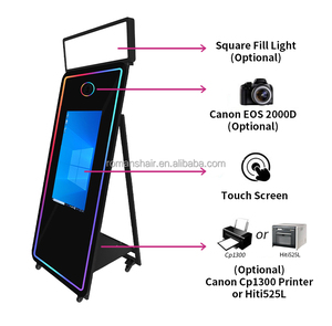 Miroir magique interactif numérique pour selfie de 70 pouces 2024, photomaton avec caméra, barre LED, écran tactile, compatible avec les appareils photo <span class=keywords><strong>reflex</strong></span> numériques - Product Image 2