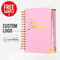 Agenda 2026 2027 A4 à spirale avec couverture en papier, logo personnalisé, coffret cadeau promotionnel, vues hebdomadaires/mensuelles/journales