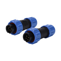 Connecteur mâle de câble industriel circulaire étanche IP68 série Sp13 2-9 broches