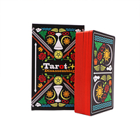 Créez votre propre design magnifique personnalisé, signification astrologique classique, bordure dorée, 78 cartes de tarot, boîte avec brochure