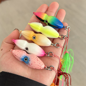 Leurre de pêche <span class=keywords><strong>Inchiku</strong></span> Lead Jig 40g-100g avec poids imprimés, hameçon artificiel phosphorescent pour calamar, pour la pêche au bar en eau salée - Product Image 1