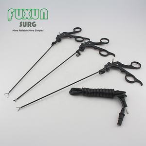 Kit bedah anak Mini <span class=keywords><strong>3mm</strong></span>, Set peralatan bedah laparoskopi endoskop panjang fenestrasi Manual Asahan forsep instrumen logam plastik - Product Image 4