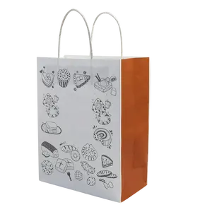 Promotion Offset Printing Quality Cheap Kraft Accept Handles Carrying Bag Merchandise Flat Bottom 110 Gsm Brown Kraft Paper Bags